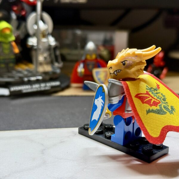 Dragon Knight Classic Cape — Handmade Custom Printed Canvas Minifigure Cape